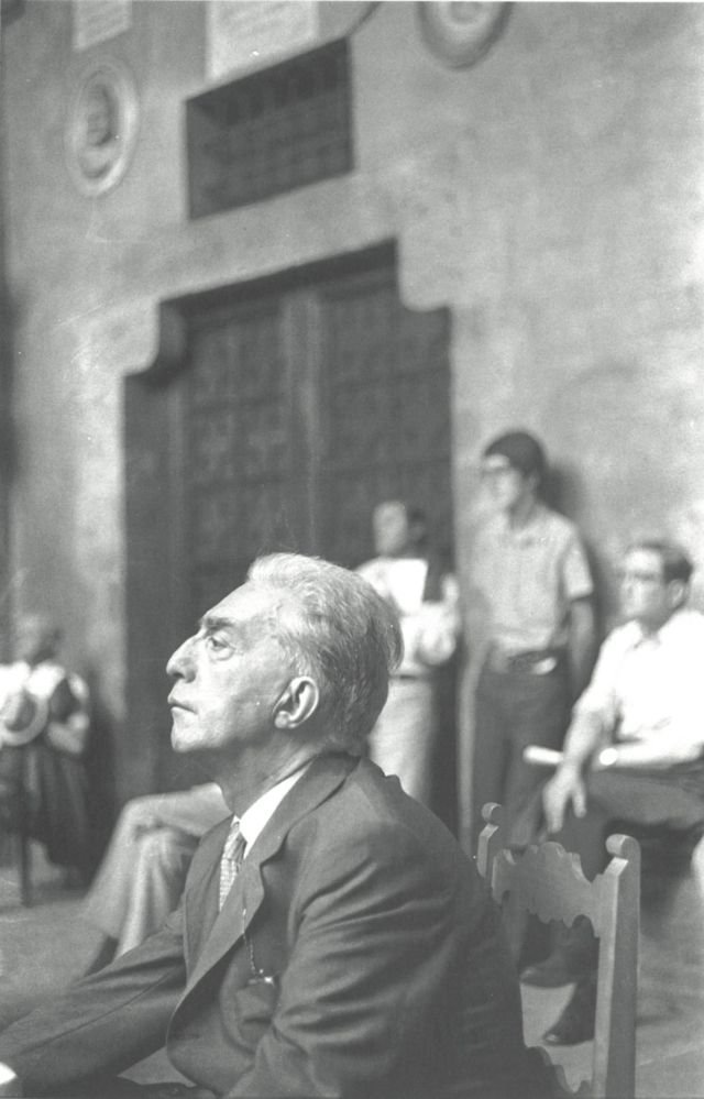 Luigi Dallapiccola all'Accademia Musicale Chigiana di Siena, 1967_Fototeca dell'Accademia Muiscale Chigiana_foto di Galliano Passerini