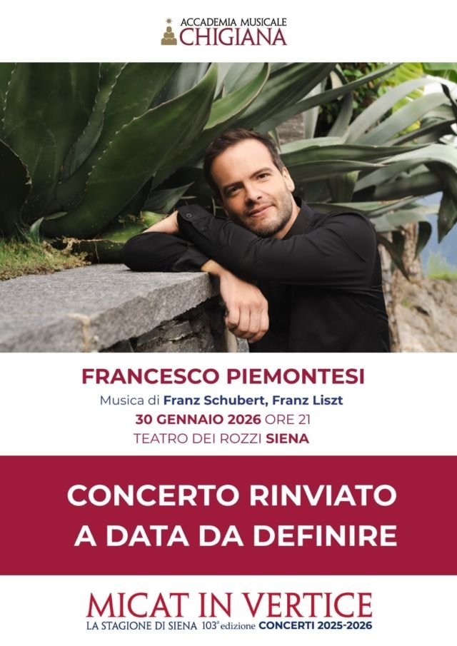 Piemontesi concerto rimandato